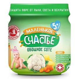 Piure МАЛЕНЬКОЕ СЧАСТЬЕ, Sote din legume, 80 g