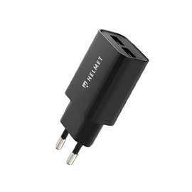 Зарядное устройство Helmet 2xUSB 2.4A, Black