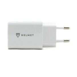 Încărcător Helmet with Cable USB to Micro-USB 2xUSB 2.4A, White