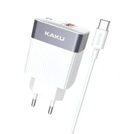 Încărcător Ksiga with Cable USB to Micro-USB 18W KSC-369 Baize, White