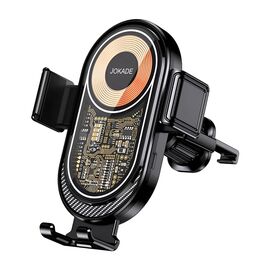Suport auto Jokade Wireless Automatic Air Outlet Spiral Hook 15W JH020, Black
