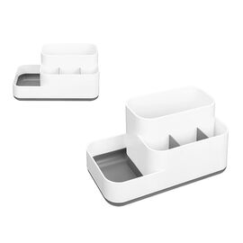 Organizator de depozitare Econova Scandi, 24х11.7х10.6 cm, alb-gri