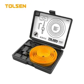 Set de 8 carote pentru lemn TOLSEN, 64-127 mm