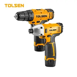 Set: șurubelniță + șurubelniță cu impact Li-Ion TOLSEN, 12V