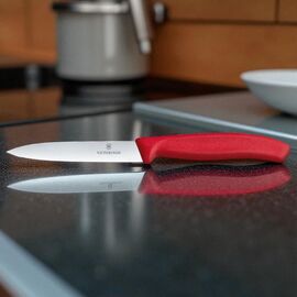 Нож VICTORINOX Swiss Classic, paring, strainght, pointer tip, red, 10см, 6.7701