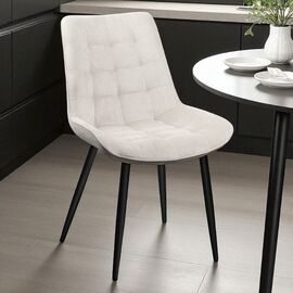 Стул DECOPRIM PLUS Hans BGF166-2, Velvet BEIGE+Black Legs