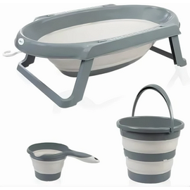 Set cadita pliabila BABYJEM, Anthracite, 3 piese
