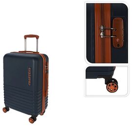 Valiza-troller PROWORLD, albastru, plastic, 50 L, 61X42X25 cm