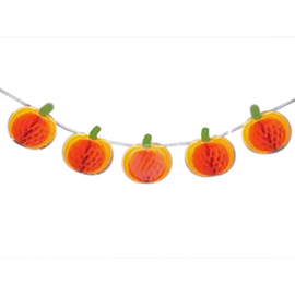 Ghirlanda din hârtie Halloween "Dovleac", 2m, 5 buc