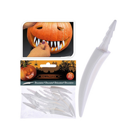 Set colți Halloween, Pentru decorarea dovleacului, 16 buc