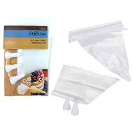 Sac pentru patiserie CUCINA, 10 buc, 35х19 cm, si 3 forme