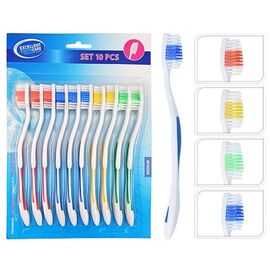 Набор зубных щеток EXCELLENT CARE Medium, 10 шт, 18 см