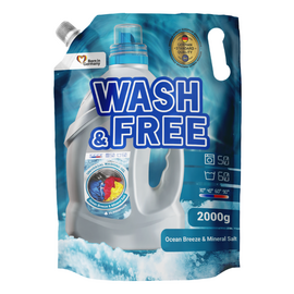 Гель для стирки WASH&FREE Universal Морская свежесть, 2 Л