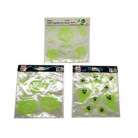 Abțibilduri fluorescente de Halloween pentru fereastră, 20x20 cm