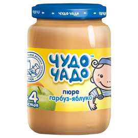 Piure pentru copii ЧУДО-ЧАДО, Dovleac-măr, 170g