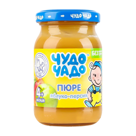 Piure pentru copii ЧУДО-ЧАДО, Mar-piersic, 170g