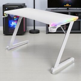 Игровой стол TRUST LUMINUS GXT 709W, RGB, 120x60 cм, белый