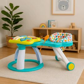 Scaun cu masuta si activitati 3in1 YAYA DUCK BABYLOVE 9555, pentru bebelus, verde