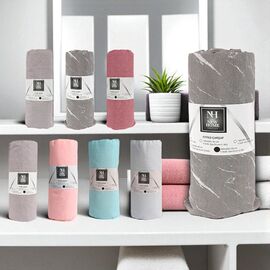 Set cearsaf cu banda elastica Newhome, 2 fete de perna (50X70 cm), policotton, 180X200+30 cm