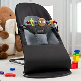 Fotoliu-balansoar BABYBJORN Balance Soft, Black/Grey