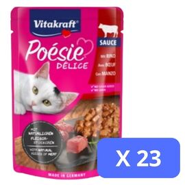 Паучи для кошек VITAKRAFT Pouch beef, 85 г х 23 шт