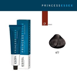 Vopsea de par ESTEL Essex 4/7 Şaten maroniu, 60 ml
