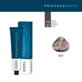 Vopsea de par ESTEL Essex 8/71 Castaniu deschis maroniu-gri, 60 ml