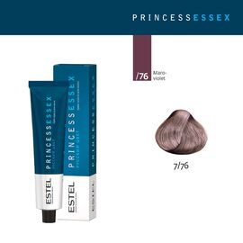 Vopsea de par ESTEL Essex 7/76 Castaniu maroniu-violet, 60 ml