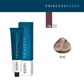 Vopsea de par ESTEL Essex 8/76 Castaniu deschis maroniu-violet, 60 ml