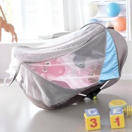 Patut pliabil de calatorie YAYA DUCK BABYLOVE, Cu plasa impotriva insectelor, Pentru fetite mici