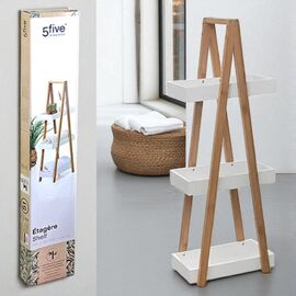 Этажерка 3 уровня Five "Горка", МДФ, 30х18х82 см, белая