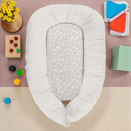 Cuib pentru bebeluși KIKKABOO Memory Dots, Beige