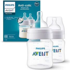 Set biberoane AVENT 0 luni, din plastic, 125 ml, 2 buc