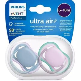 Suzete AVENT Ultra Soft Girl, din silicon, 6–18 luni, 2 buc
