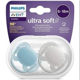 Suzete AVENT Ultra Soft Girl, din silicon, 6–18 luni, 2 buc