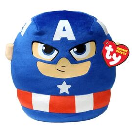 Jucărie moale TY Capitan America Squishy Beanies, 25 cm