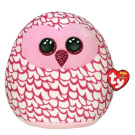 Мягкая игрушка TY Розовая сова Pinky Squishy Boos, 22 см