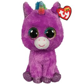 Мягкая игрушка TY Фиолетовый единорог Rosette Beanie Boos, 33 см