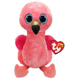 Jucărie moale TY Flamingo roz Gilda Beanie Boos, 42 cm