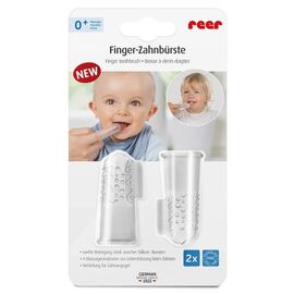 Periuta de dinti pentru deget REER, din silicon, 2 buc