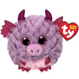 Dragon purpuriu TY Spark, 10 cm, (Beanie Balls)