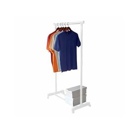 Cuier cu suport Ordinett, pe roti, 88х43 cm, H98-175 cm, alb