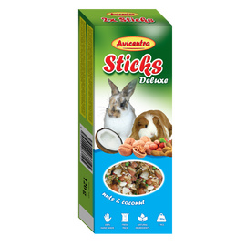 Sticks Avicentra, pentru iepuri și porcușori de Guineea, nuci și cocos, 2 buc