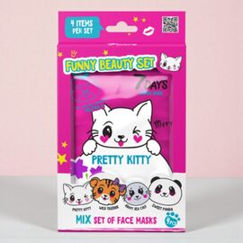 Подарочный набор 7DAYS Pretty Kitty, 4 маски