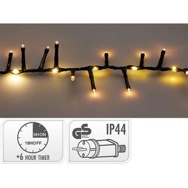 Огни новогодние "Нить-водопад" 1410LED (1000 т-белый/410 т-белый), 20 м, таймер