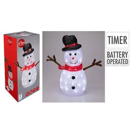 Фигура световая "Снеговик" 40LED, таймер, 3XAA, 30Х18Х40 см