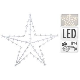 Figurina cu lumina "Stea" 520LED alb cald, argintiu, 150 cm
