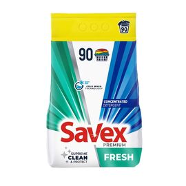 Detergent pudra SAVEX Premium Fresh, 7.2 kg, 90 spalari