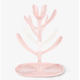 Suport uscare biberoane Kikkaboo Tulip, Pink