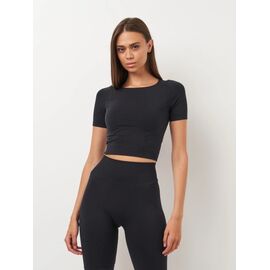 Tricou femei Giulia Crop T-Shirt, negru, L/XL